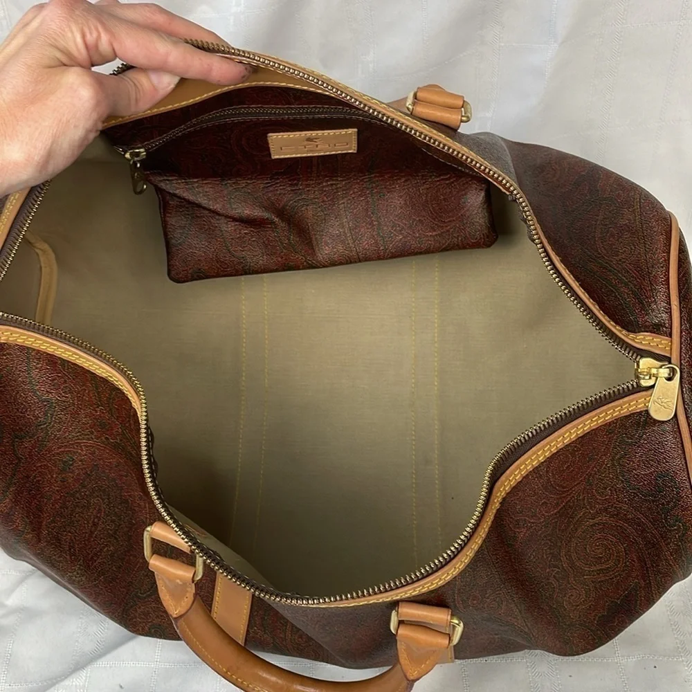 Etro Paisley Large Travel Duffel Duffle Bag Carryon